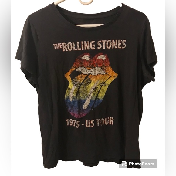 DISTRESSED ROLLING STONES T-SHIRT - Picture 1 of 5